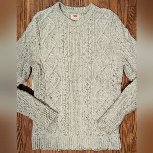 Levi's knit cream fisherman's sweater small